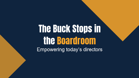 The Buck Stops in the Boardroom