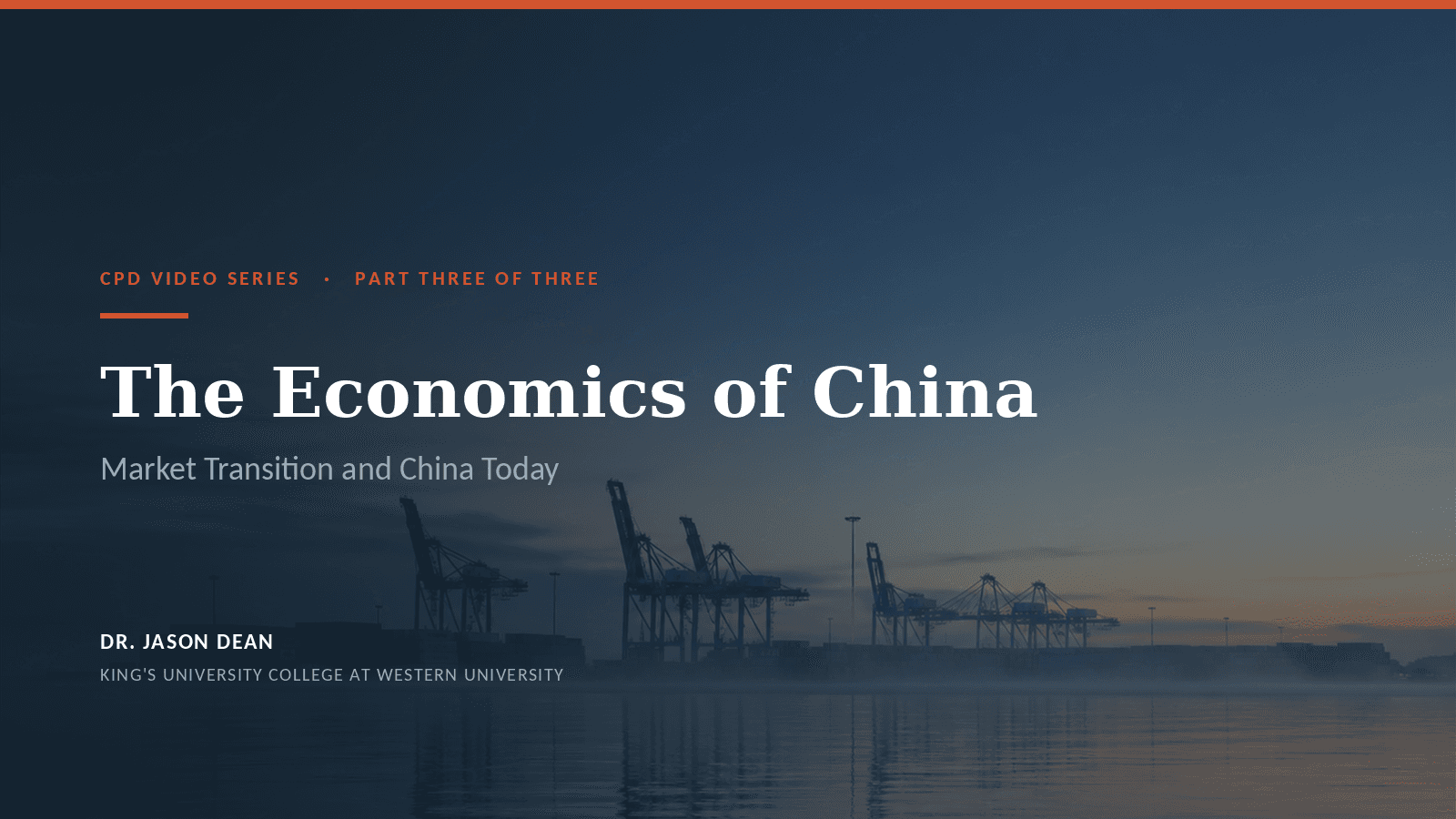 The Economics of China, Part 3. Market Transition and China Today